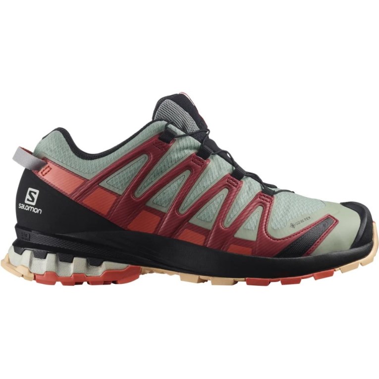 Olive / Red Salomon Xa Pro 3d V8 GTX Women\'s Trail Running Shoes | IE QJ3184